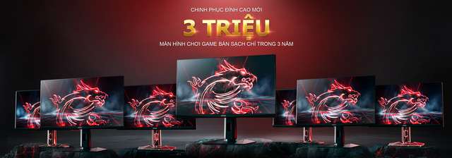 MSI tự hào khi chinh phục thành công cột mốc 3 triệu màn hình - Ảnh 1. MSI tự hào khi chinh phục thành công cột mốc 3 triệu màn hình - Ảnh 1.