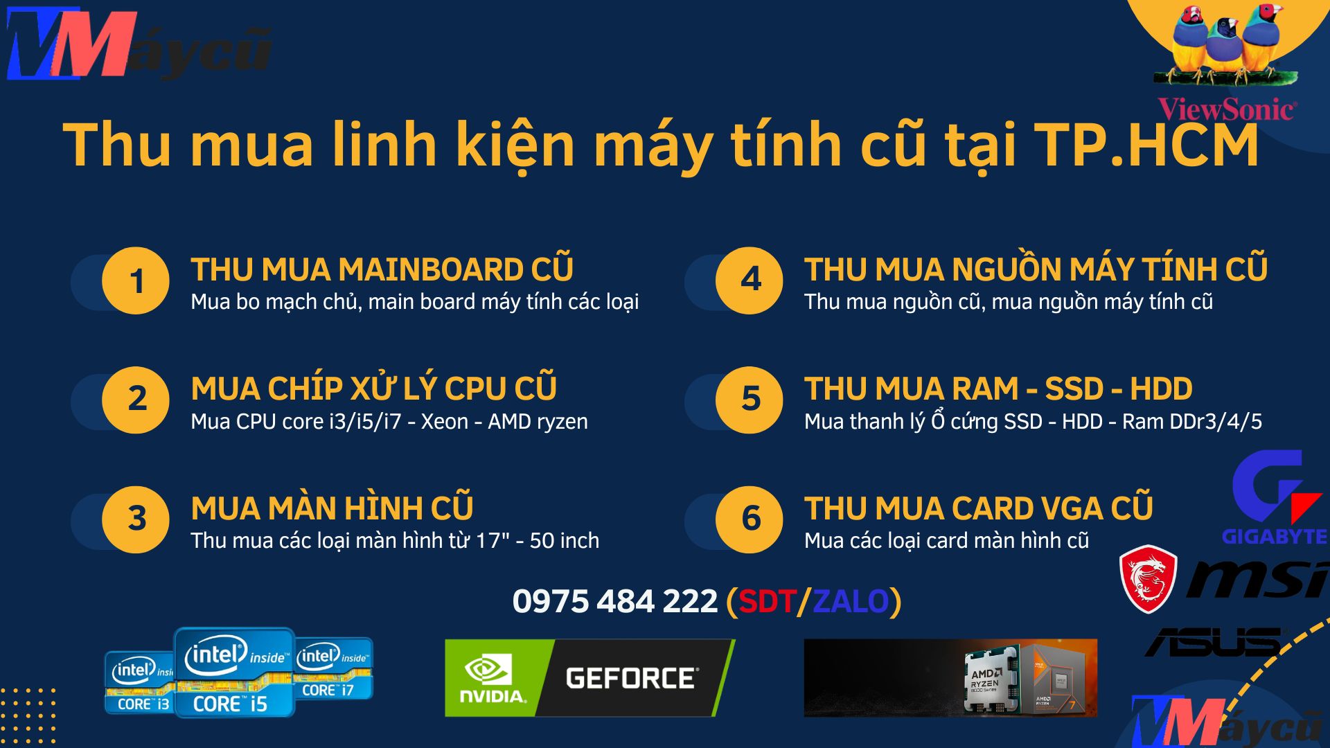 Thu mua linh kiện vi tính cũ