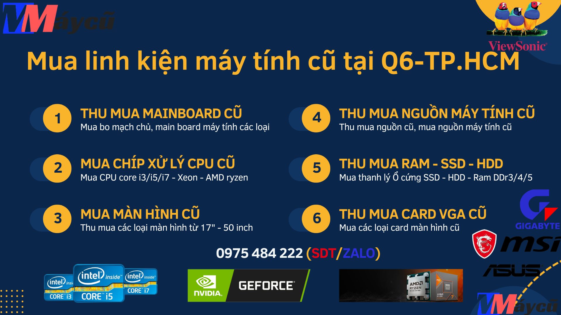 Thu mua linh kiện máy tính quận 6, tp.hcm